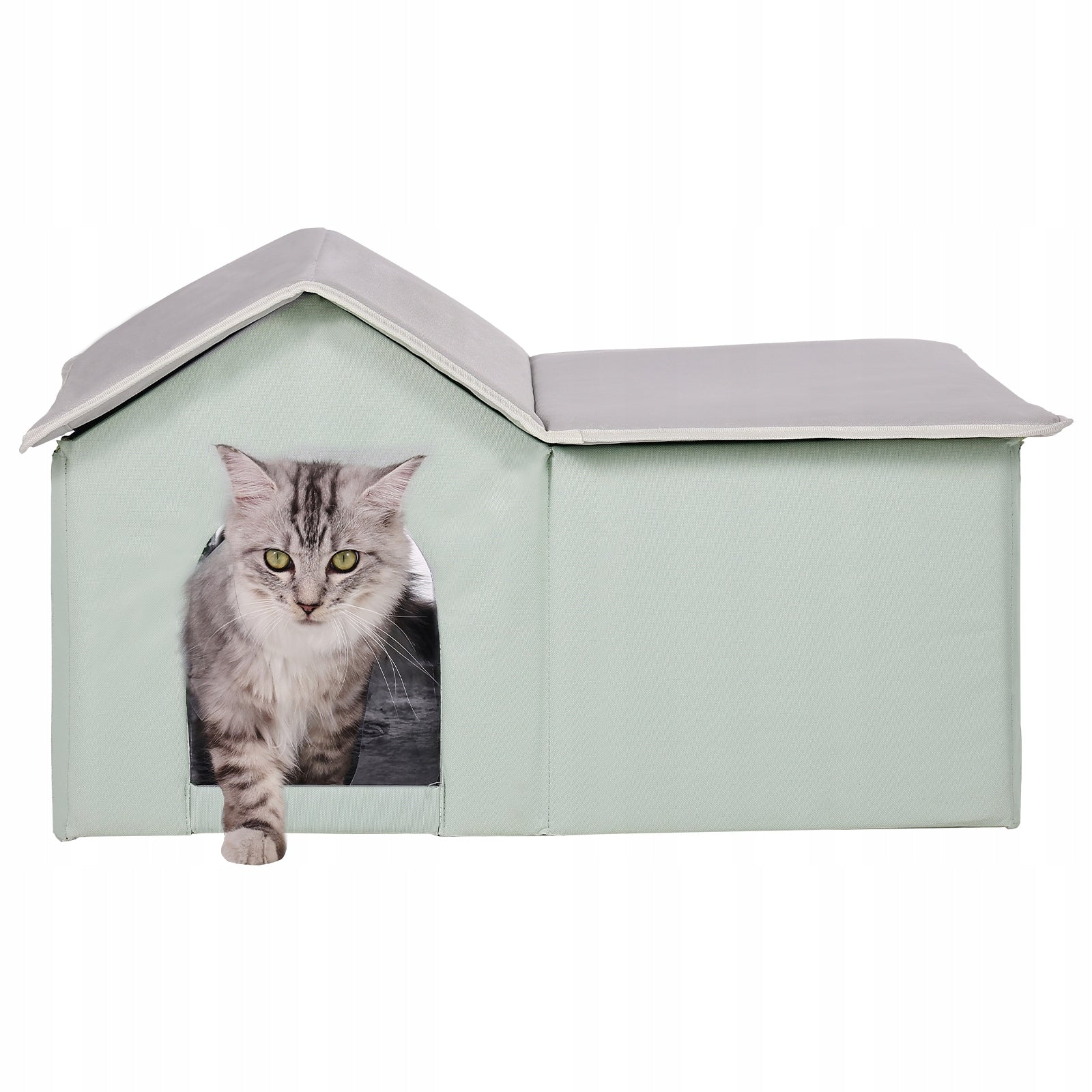 VEVOR Heated Cat House Foldable Kitty Shelter with Heated Pad Green Large EAN (GTIN) 197988769781