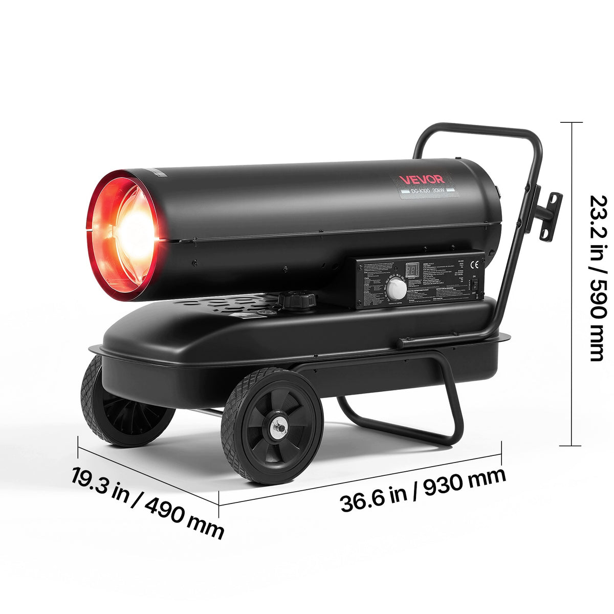 VEVOR Heater 30KW On Wheels Overheat Protection Manufacturer code GFSMYQNQ30KWV