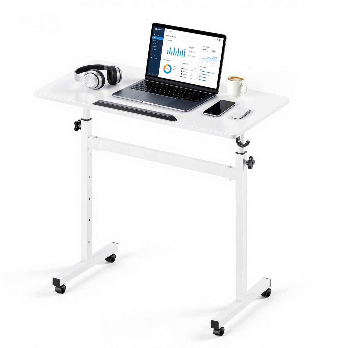 VEVOR Height Adjustable Computer Desk 700-1115MM With Countertop Rotation Brand Vevor