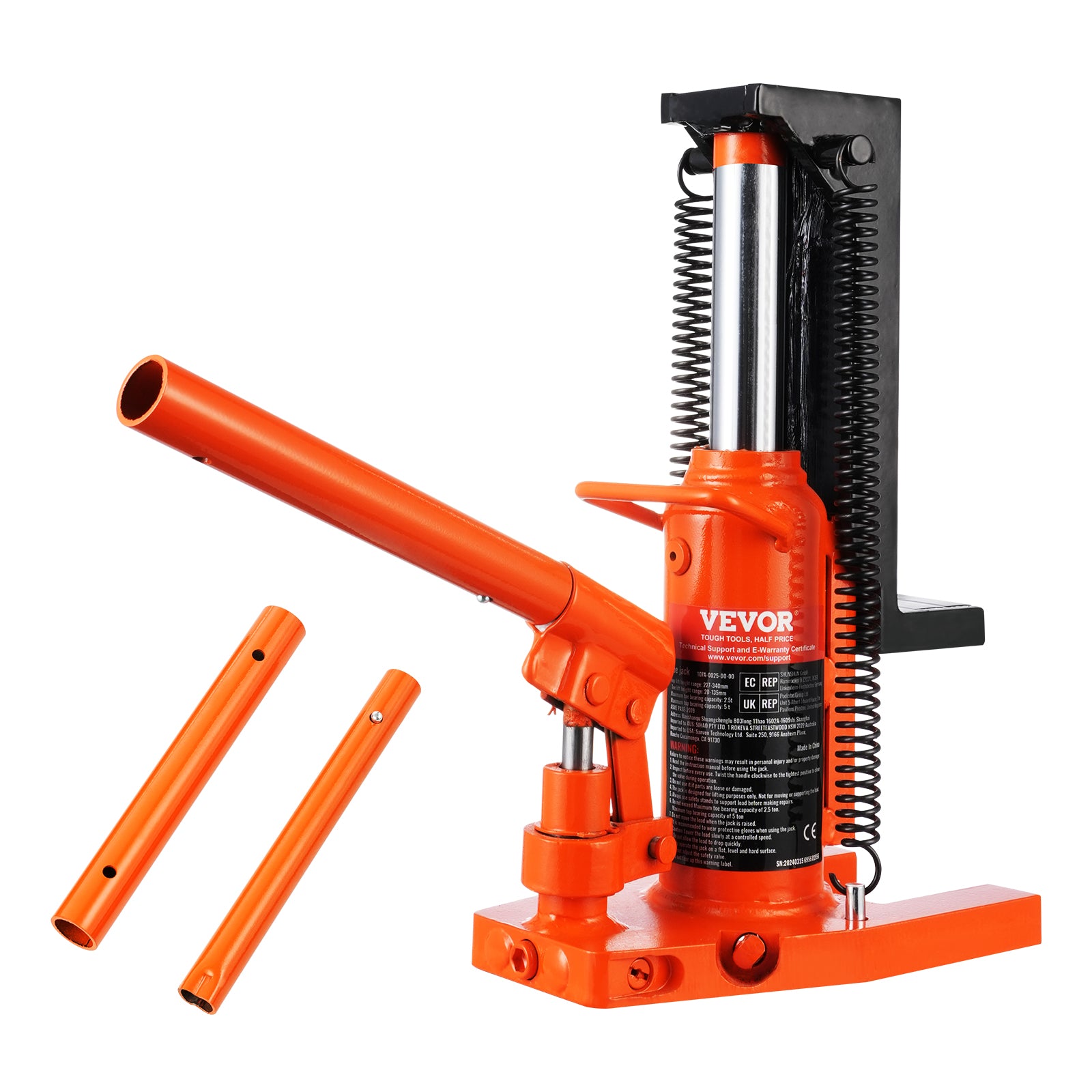 VEVOR Hydraulic Floor Lift Lifting Capacity 2,5T Foot Height 2-13,5CM
