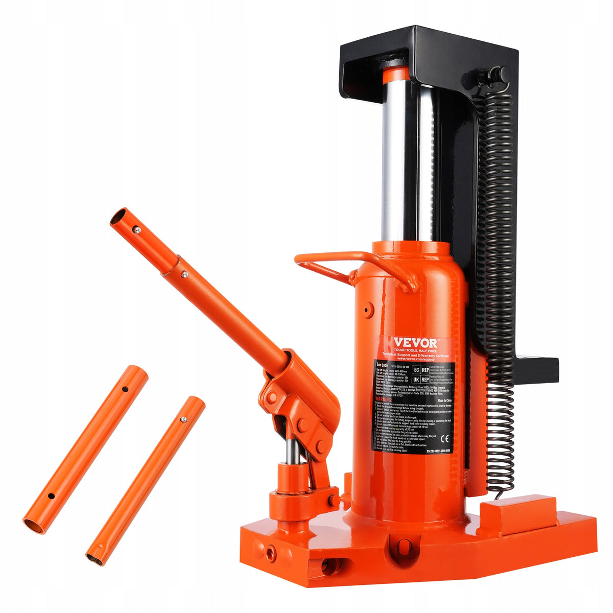 VEVOR Hydraulic Lift Lifting Capacity Top 20T/ Fingers 10T For Car