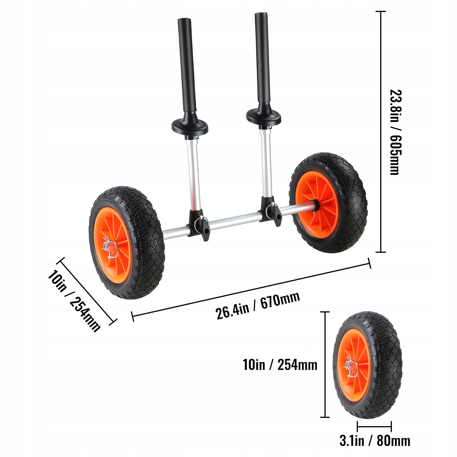 VEVOR Kayak trolley Lifting capacity 127KG Width 11-45,5CM Boat trolley Brand Vevor