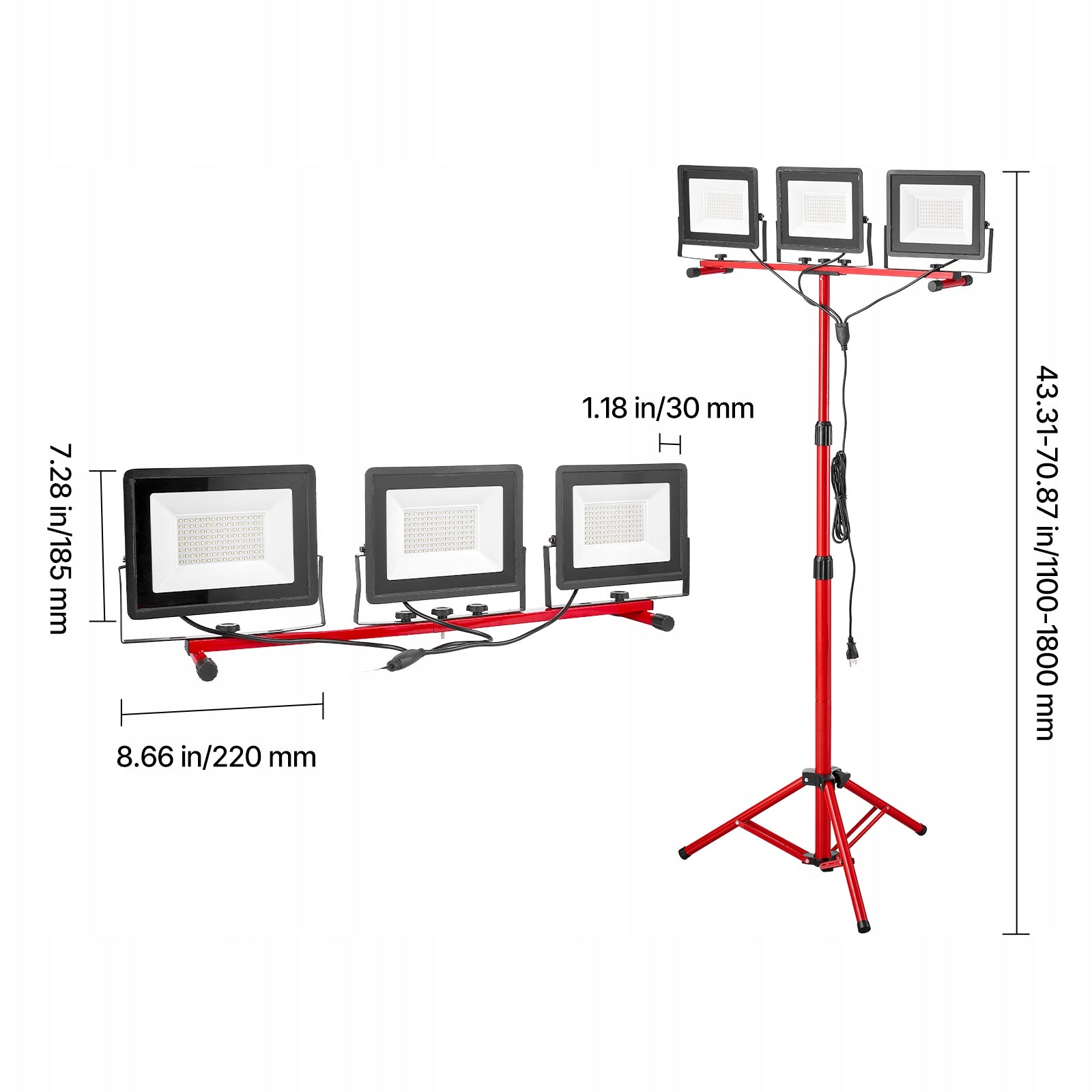 VEVOR LED Building Lamp 15000LM LED Building Spotlight With Tripod Manufacturer code DSJJZYD15