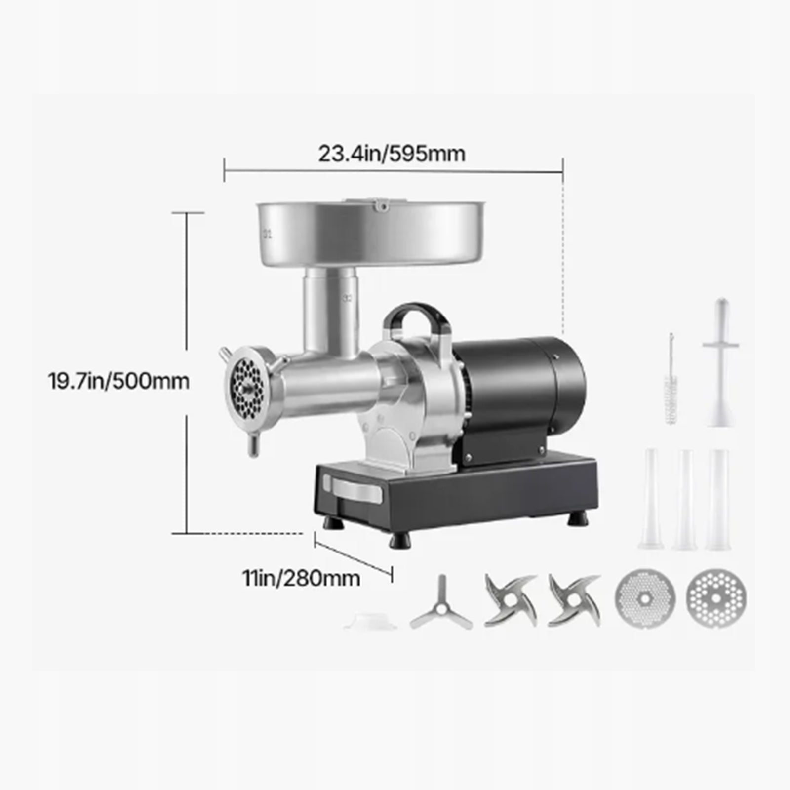 VEVOR Meat Machine Capacity 9,5KG/Min 1100W With Sausage Cap Manufacturer code SYTMDDJRJSYSY