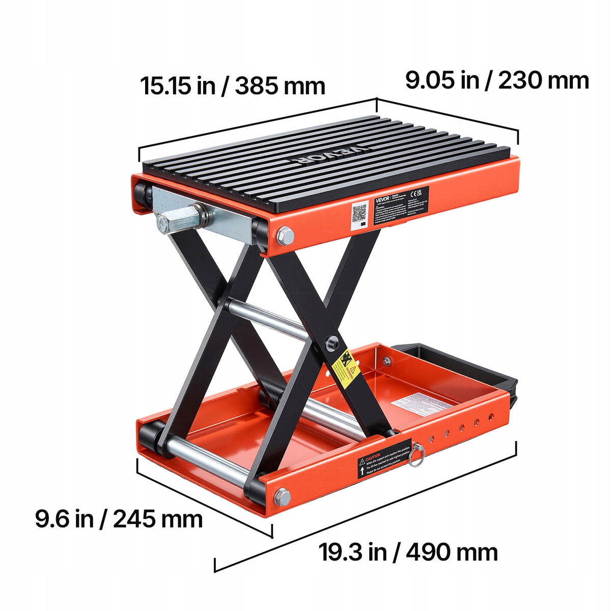 VEVOR Motorcycle Lift Lifting Capacity 680KG 10,5 – 35CM For Street Motorcycles Lifting capacity 680 kg