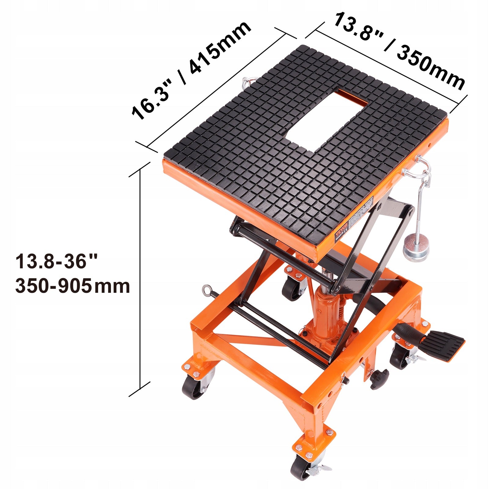VEVOR Motorcycle Lift With Lifting Capacity 158KG Adjustable In Range 350 – 905MM Manufacturer Vevor