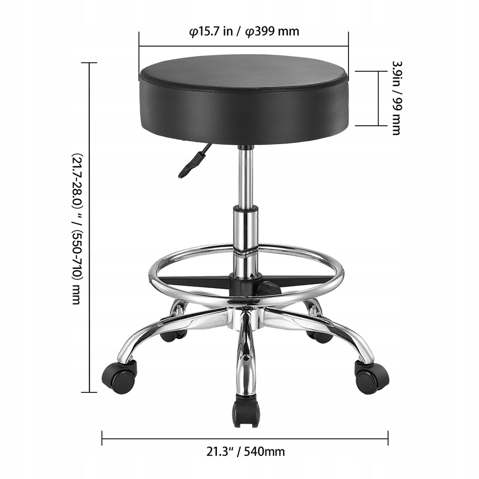 VEVOR Obrotowy Stołek 55-71CM Regulacją Wysokości Stołek Siodłowy Obrotowy Brand Vevor