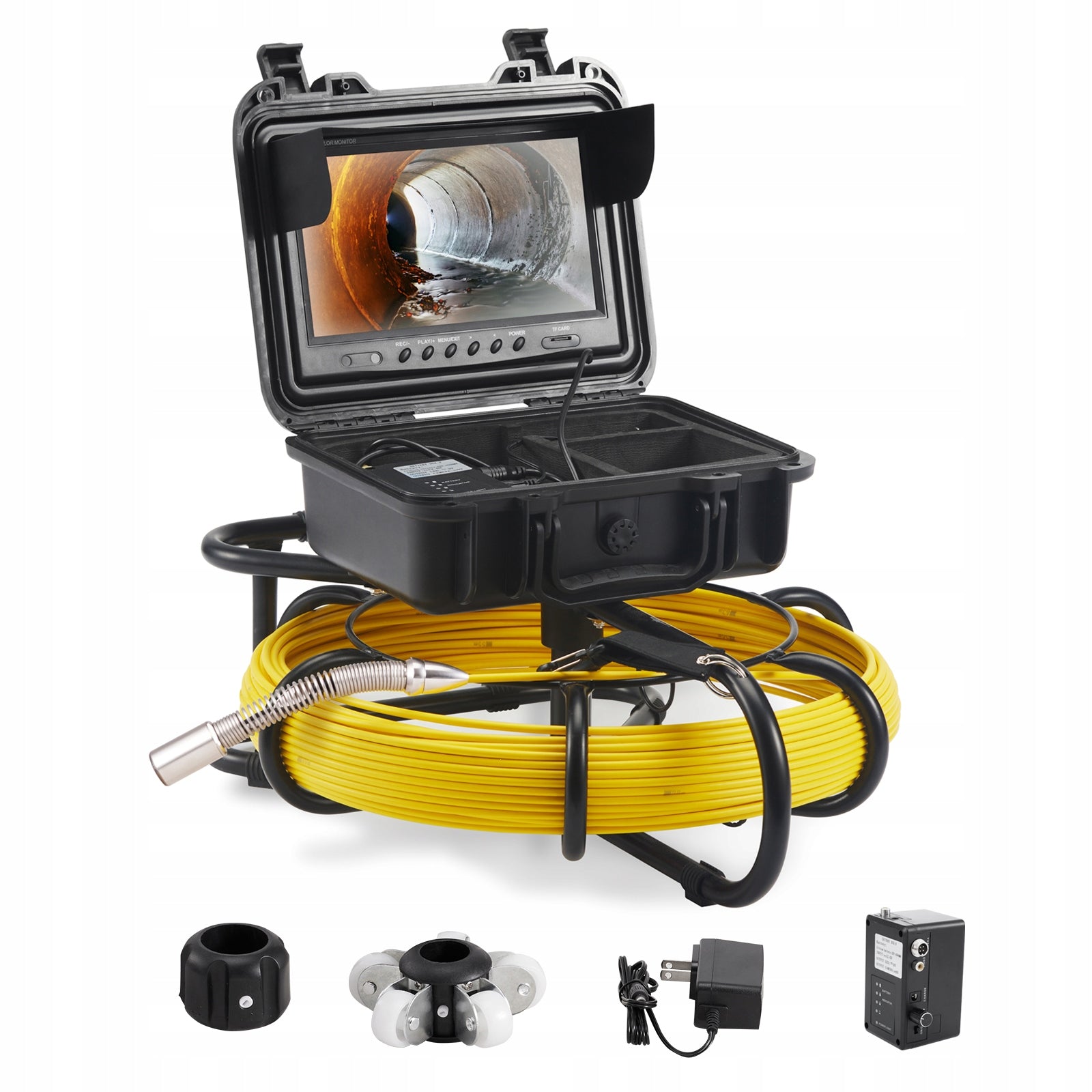 VEVOR Pipe Inspection Camera 50M With IP68 DVR Function Endoscope Camera
