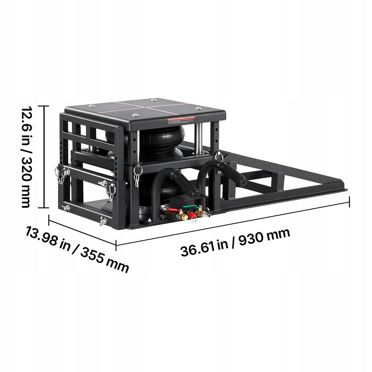 VEVOR Pneumatic Lift 2Pcs With Retractable Ramps And Wheel Wedges Brand Vevor