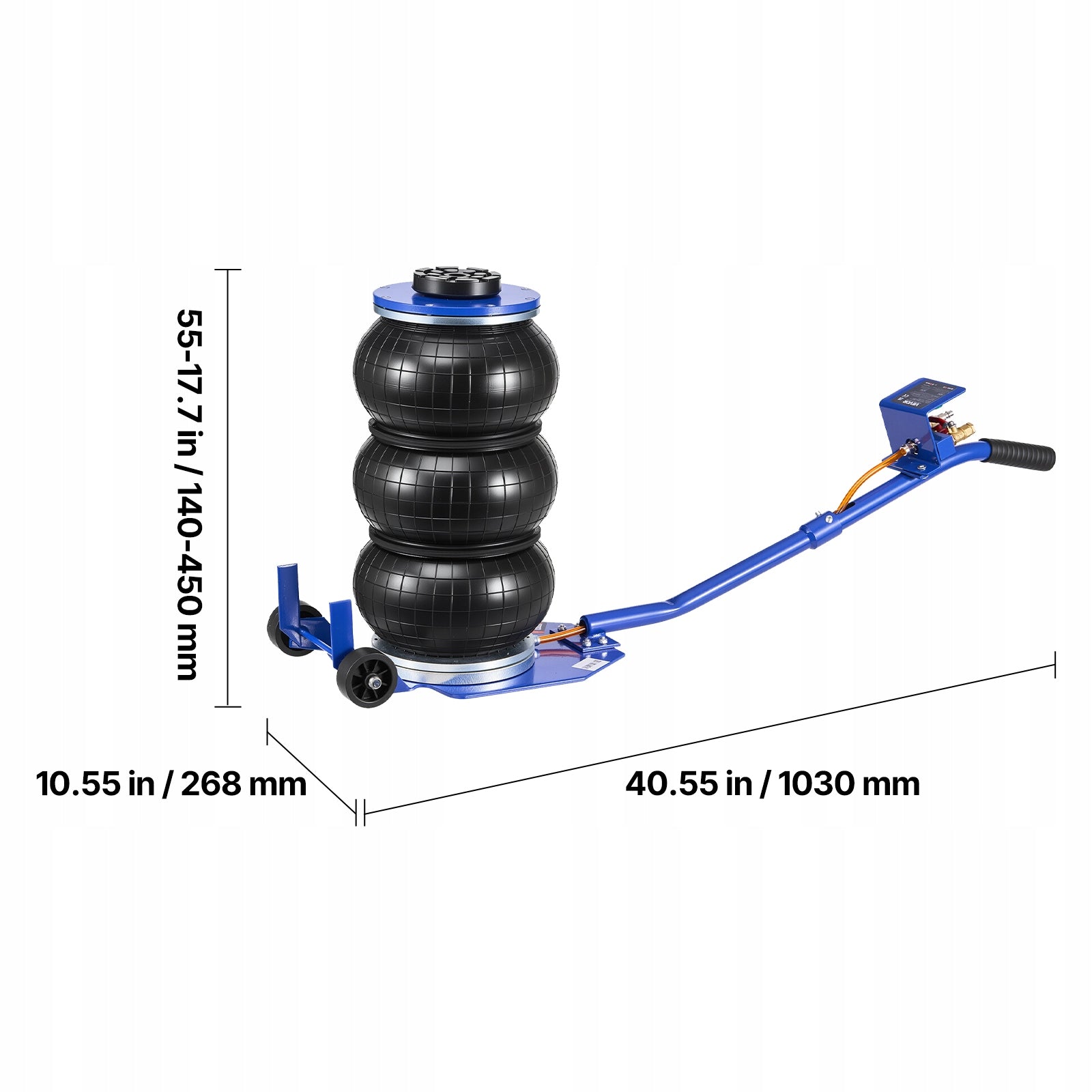 VEVOR Pneumatic Lift Load Capacity 3T Safe Vehicle Support Maximum lifting height 450 mm