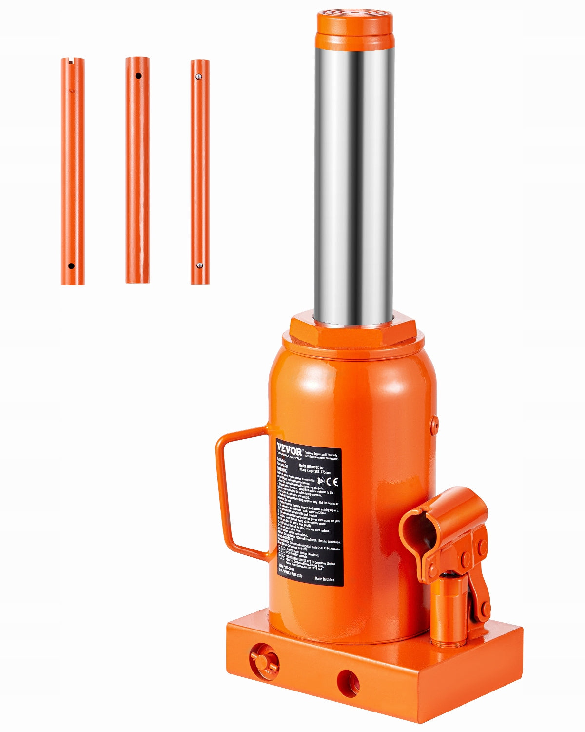 VEVOR Podnośnik Butelkowy Hydrauliczny Maksymalna Pojemność 30T Minimum lifting height 285 mm