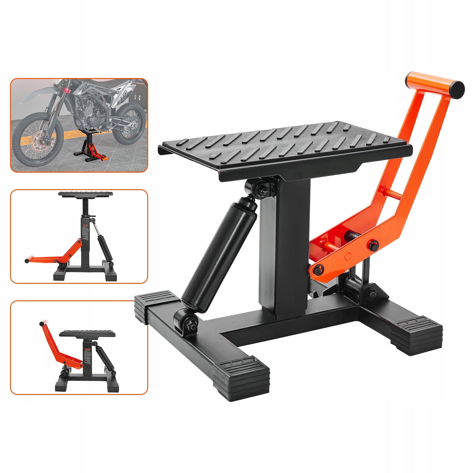 VEVOR Podnośnik Do Motocykli 200KG 255-460MM Regulacja Wysokości 0-120MM