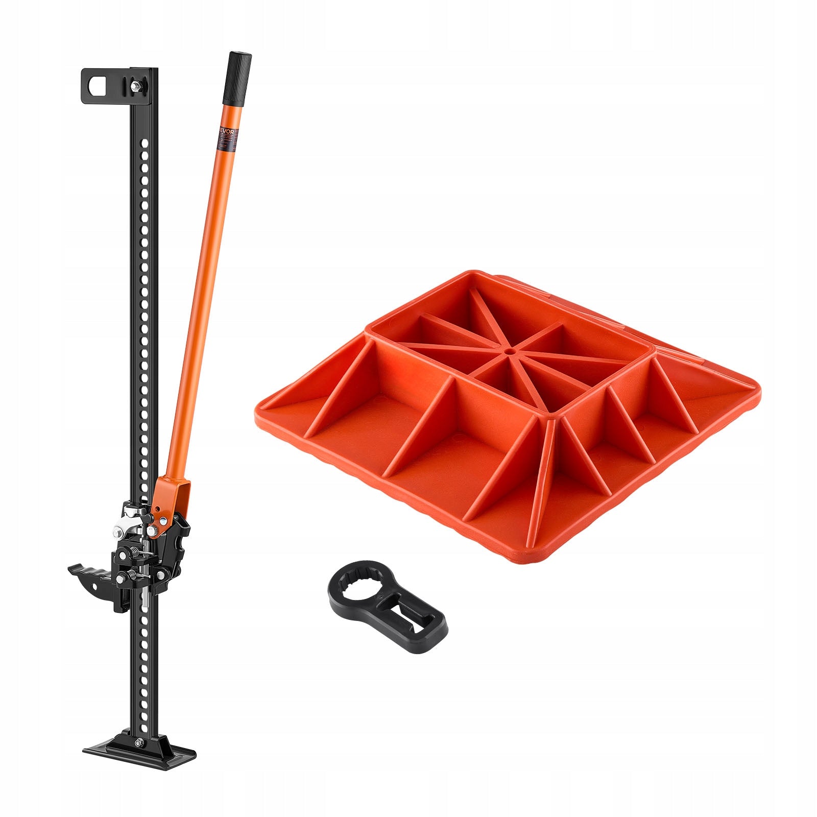 VEVOR Podnośnik Farmerski 3.18T 13-107.9CM Ręczna Z Podstawą Do Ciągnik