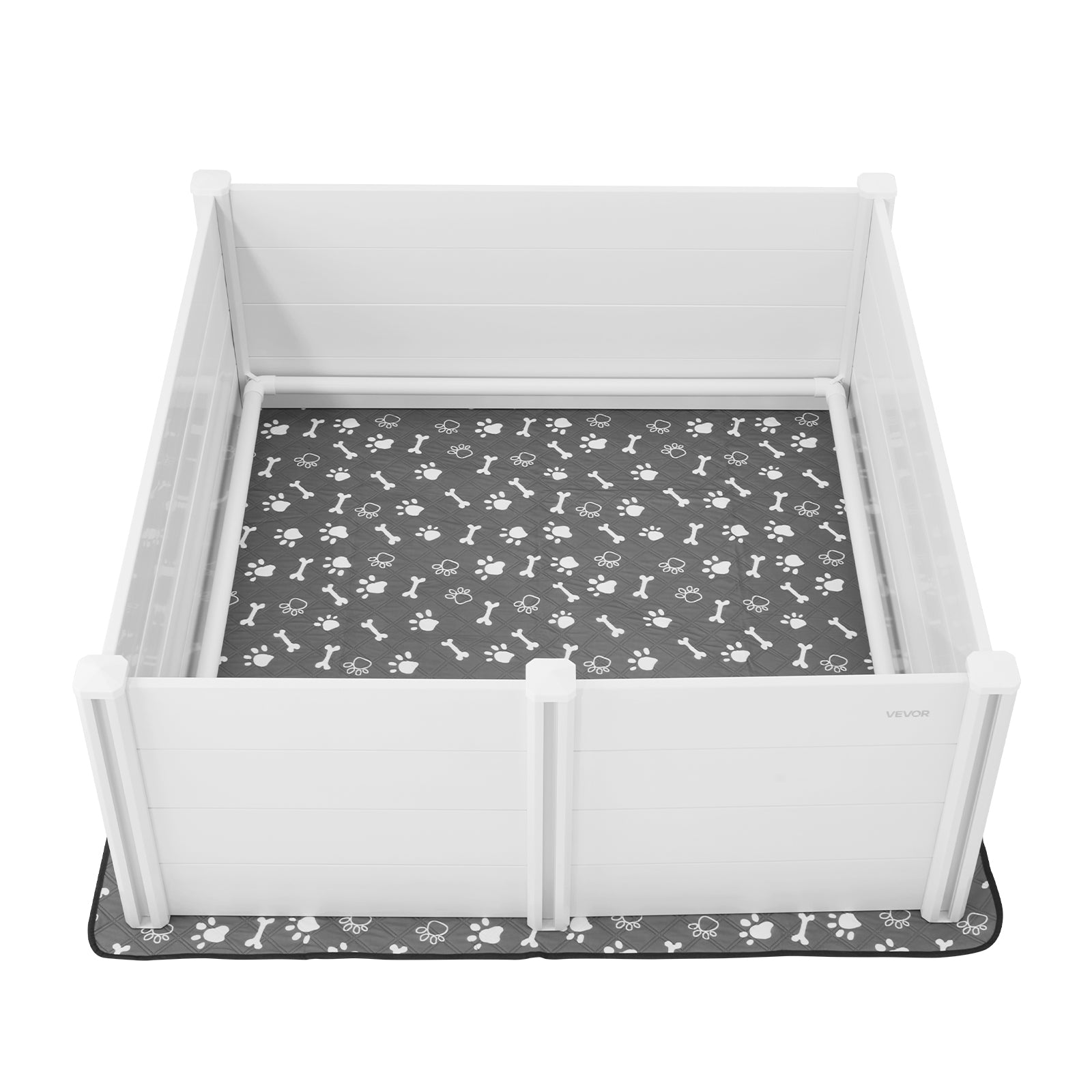 VEVOR Puppy Cage Plastic Milky White XL 152x152x61CM Brand Vevor