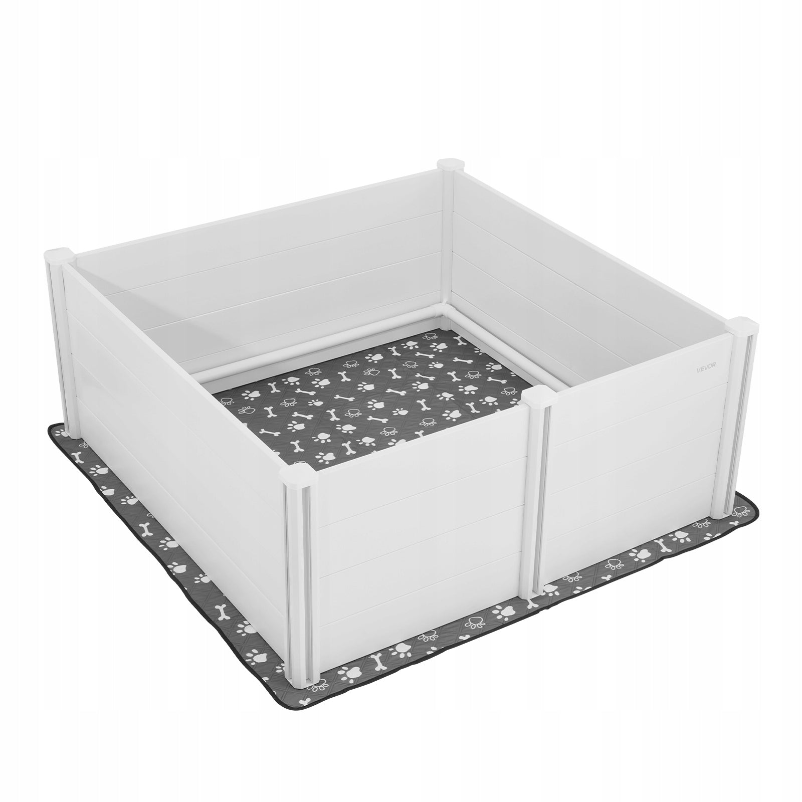 VEVOR Puppy Cage Plastic Milky White XL 152x152x61CM Length 152 cm