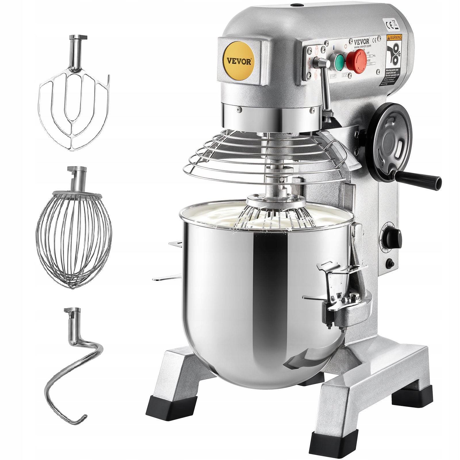 VEVOR Robot Kuchenny Mikser 30QT 3 Poziomy 1500W Ugniatarka Do Ciasta