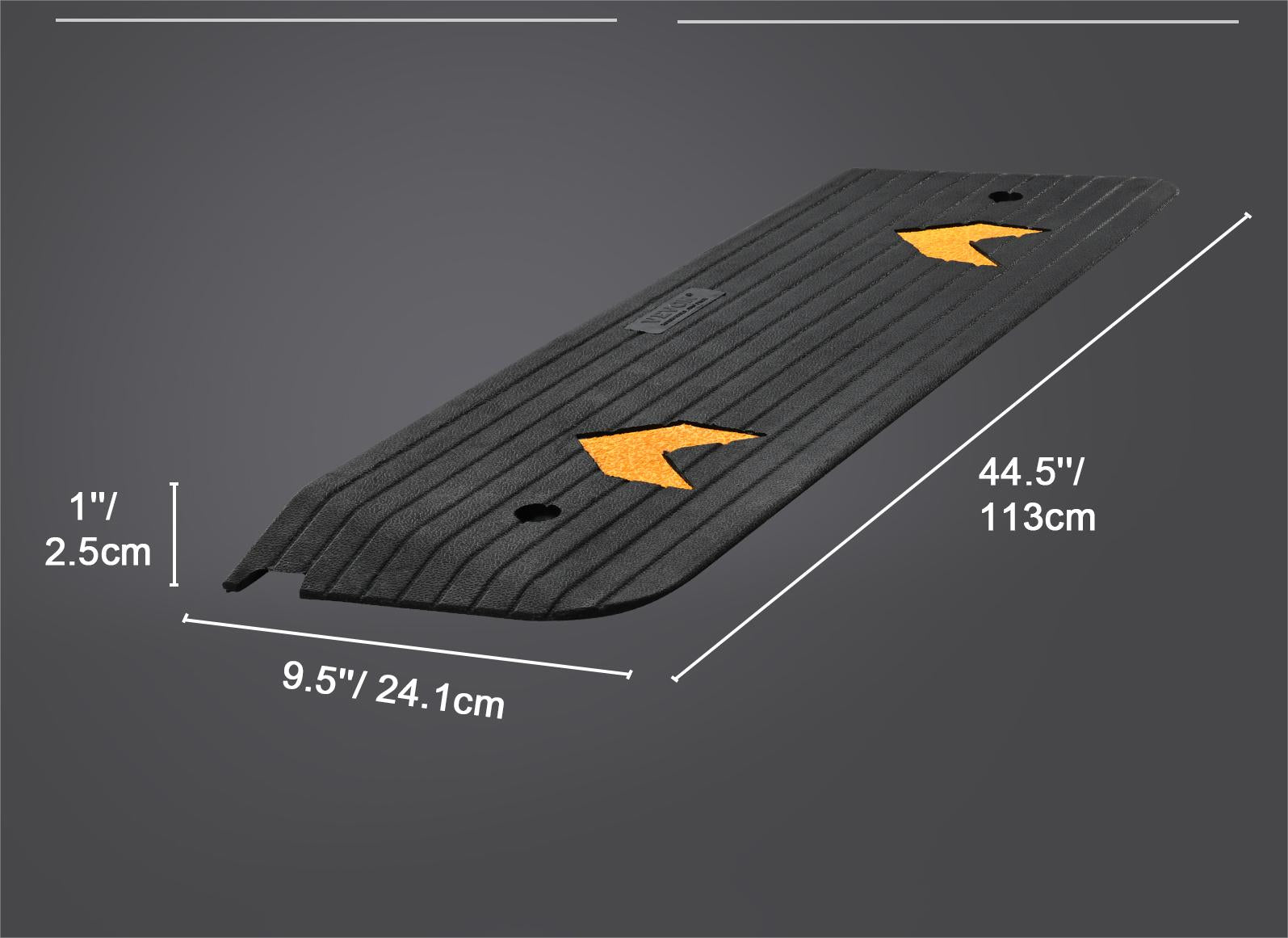VEVOR Rubber Curb Ramp 113 x 24,1 x 2,5 cm Load Capacity 15 To Brand Vevor