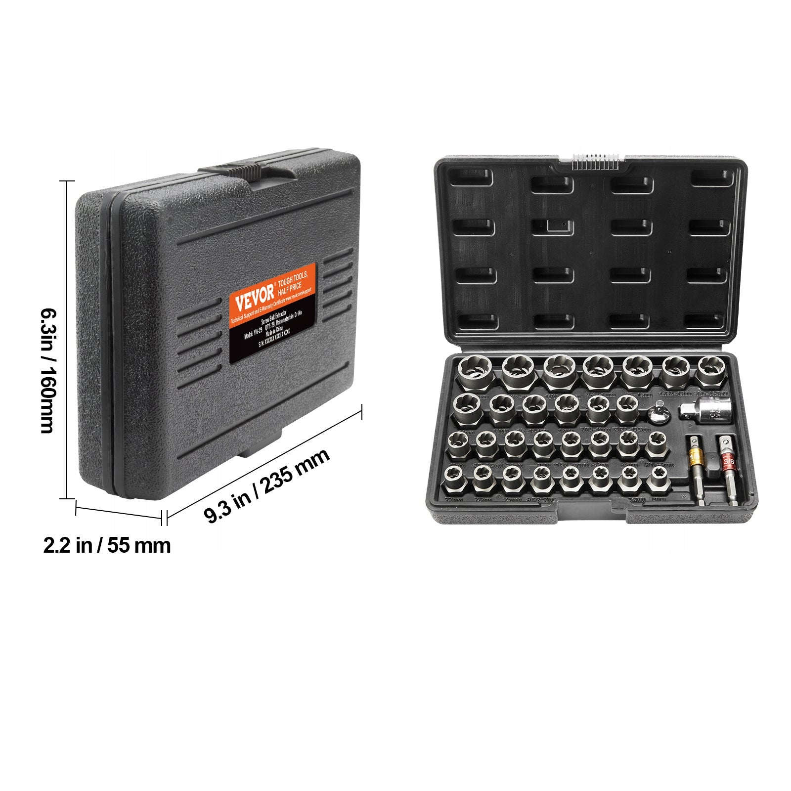 VEVOR Screwdriver Set 29-Piece for Nut Removal Manufacturer code LMTQQ29JT000U