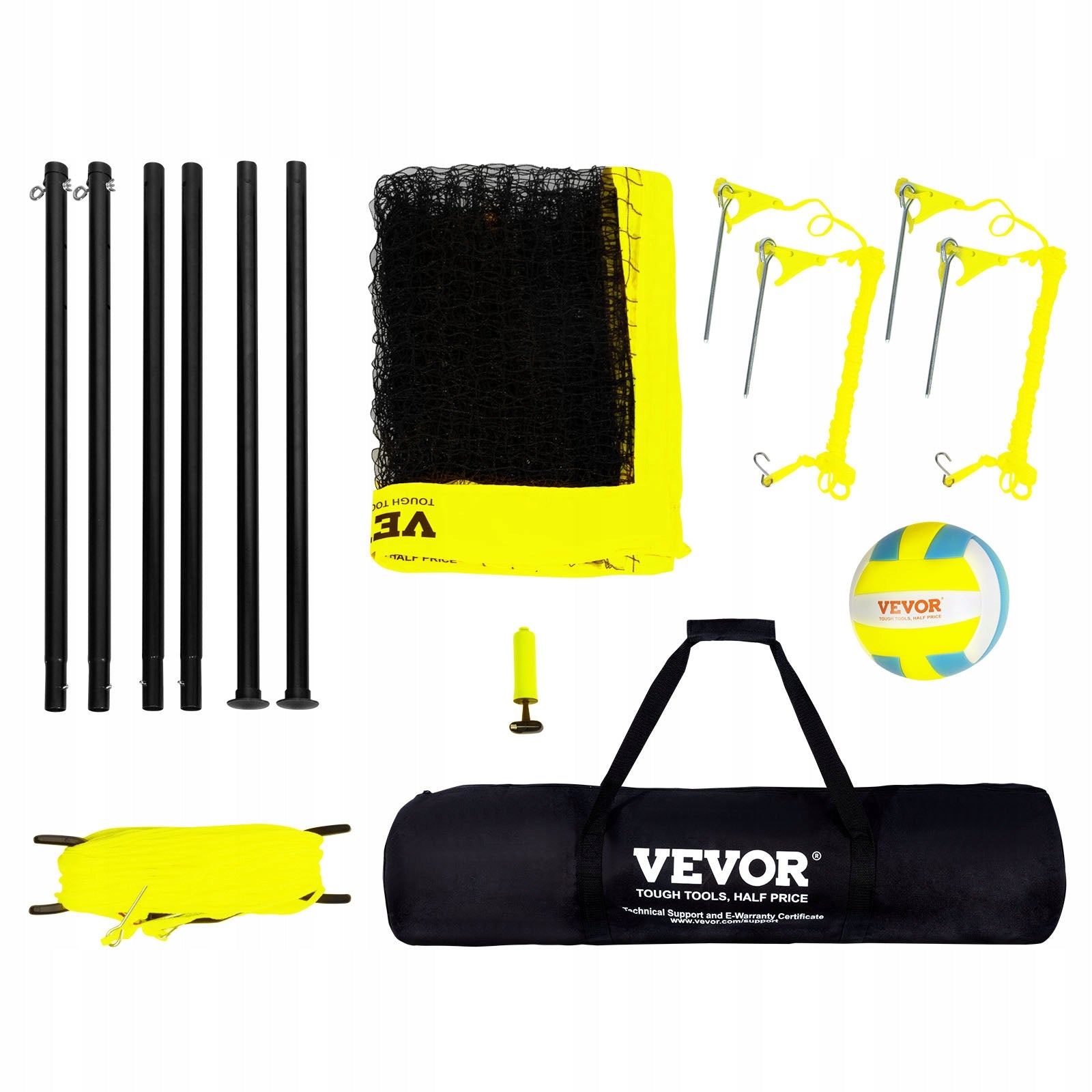 VEVOR Siatka Do Siatkówki 30×60" Z Piłką Do Siatkówki I Torbą Do Noszenia Manufacturer code PQWTZ323YCGGGY3MUV0