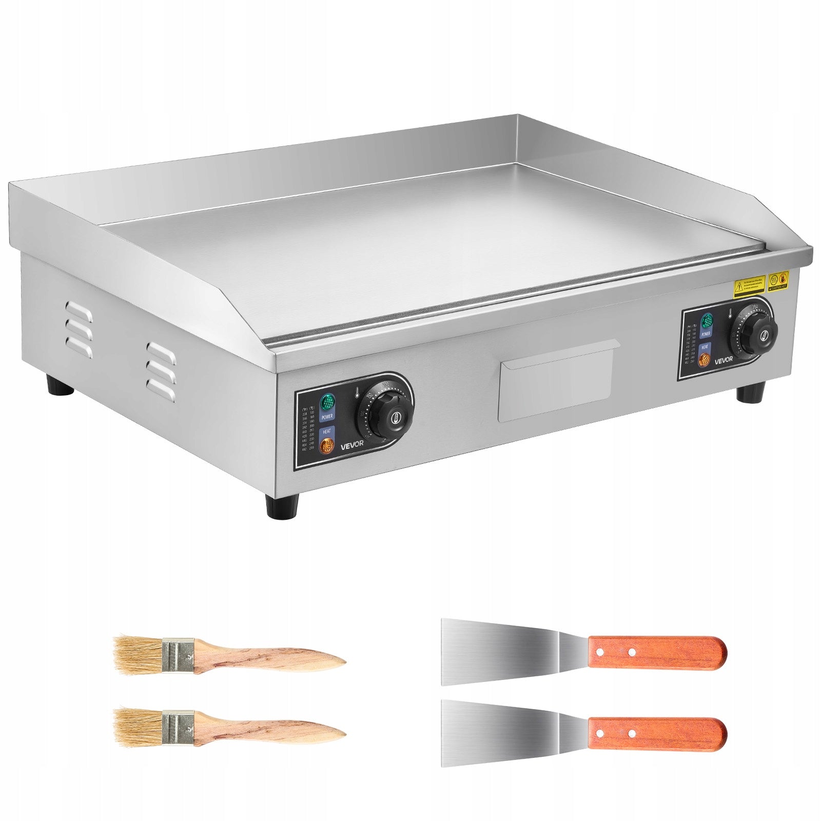VEVOR Stainless Steel Grill Plate 65,5x40CM 4000W Large Pan Brand Vevor