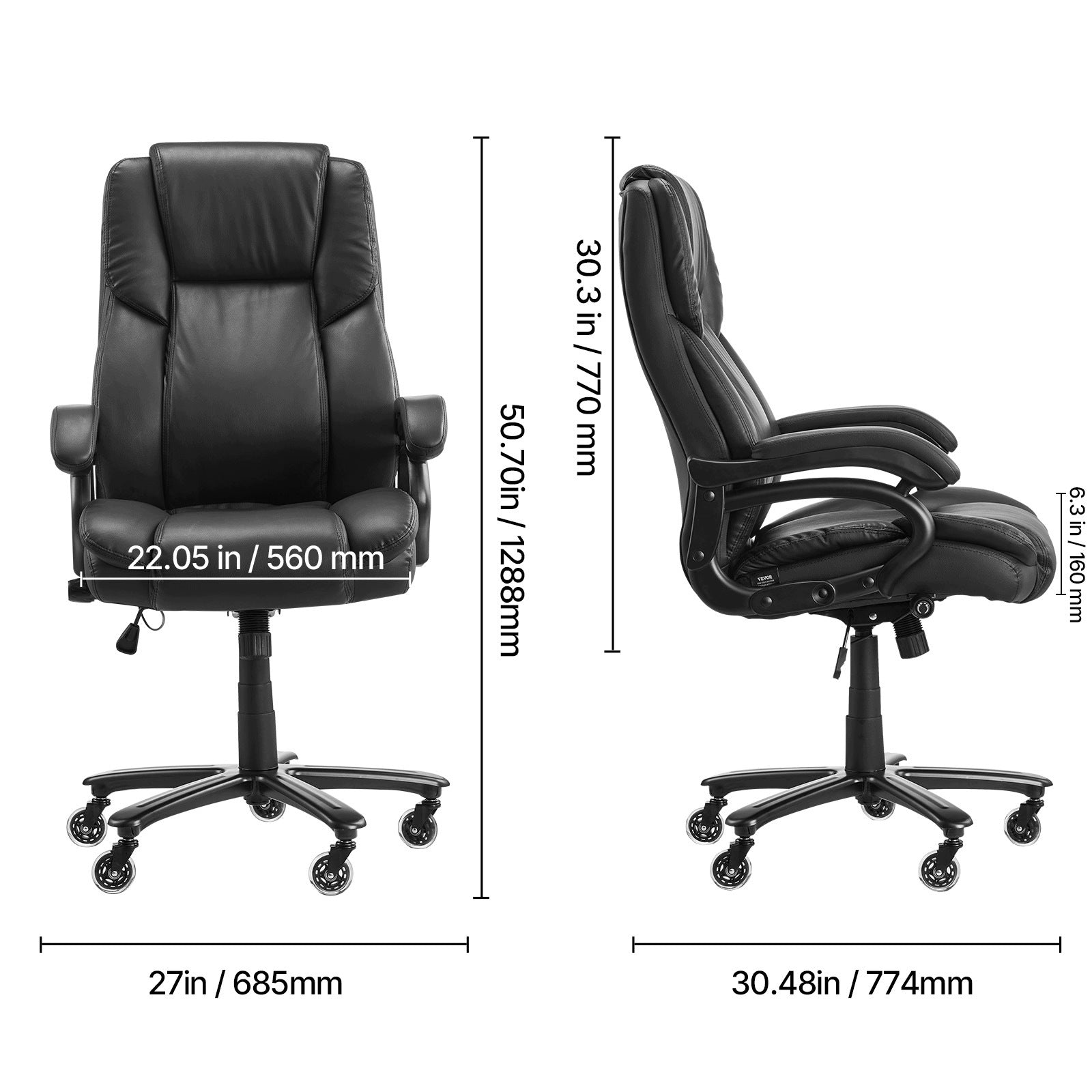 VEVOR Swivel Office Chair with High Back and Lumbar Support Manufacturer code LBYEKZXKKDJYD6QF