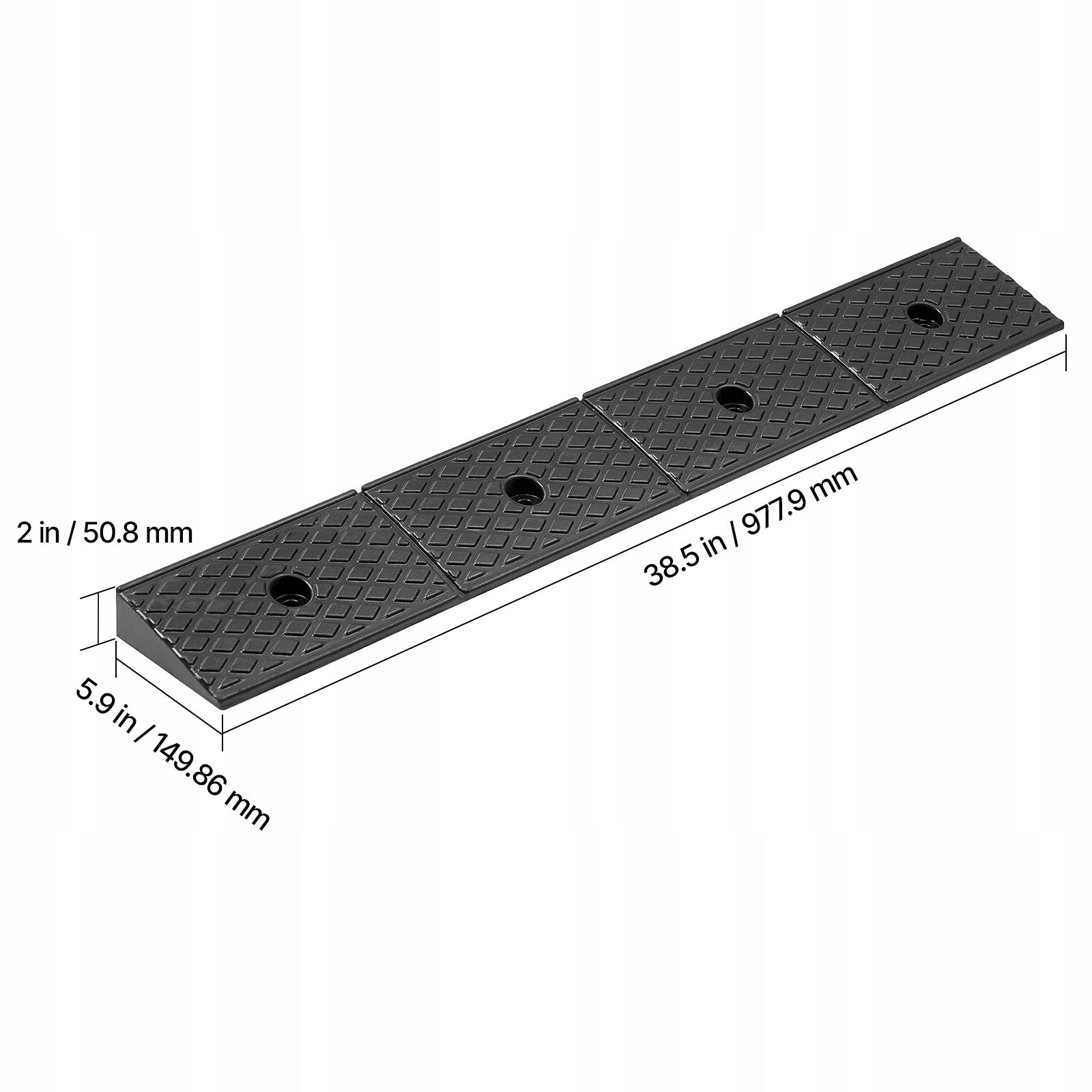 VEVOR Threshold Ramp 2Pcs 97,79x14,9x5CM Lifting Capacity 15T Curb Rubber Ramp EAN (GTIN) 197988351726