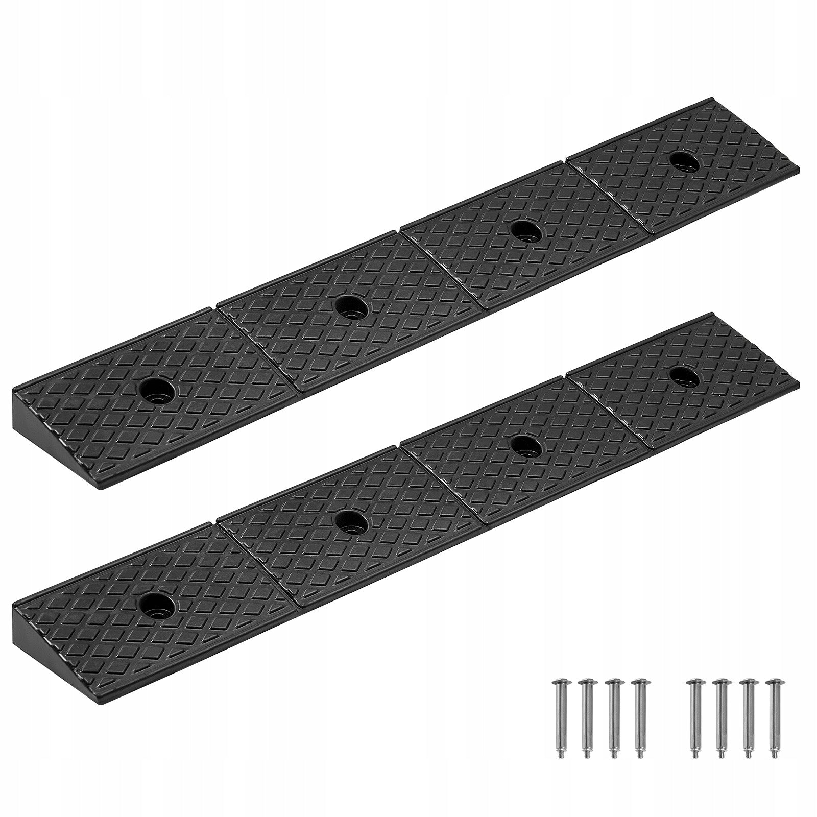 VEVOR Threshold Ramp 2Pcs 97,79x14,9x5CM Lifting Capacity 15T Curb Rubber Ramp