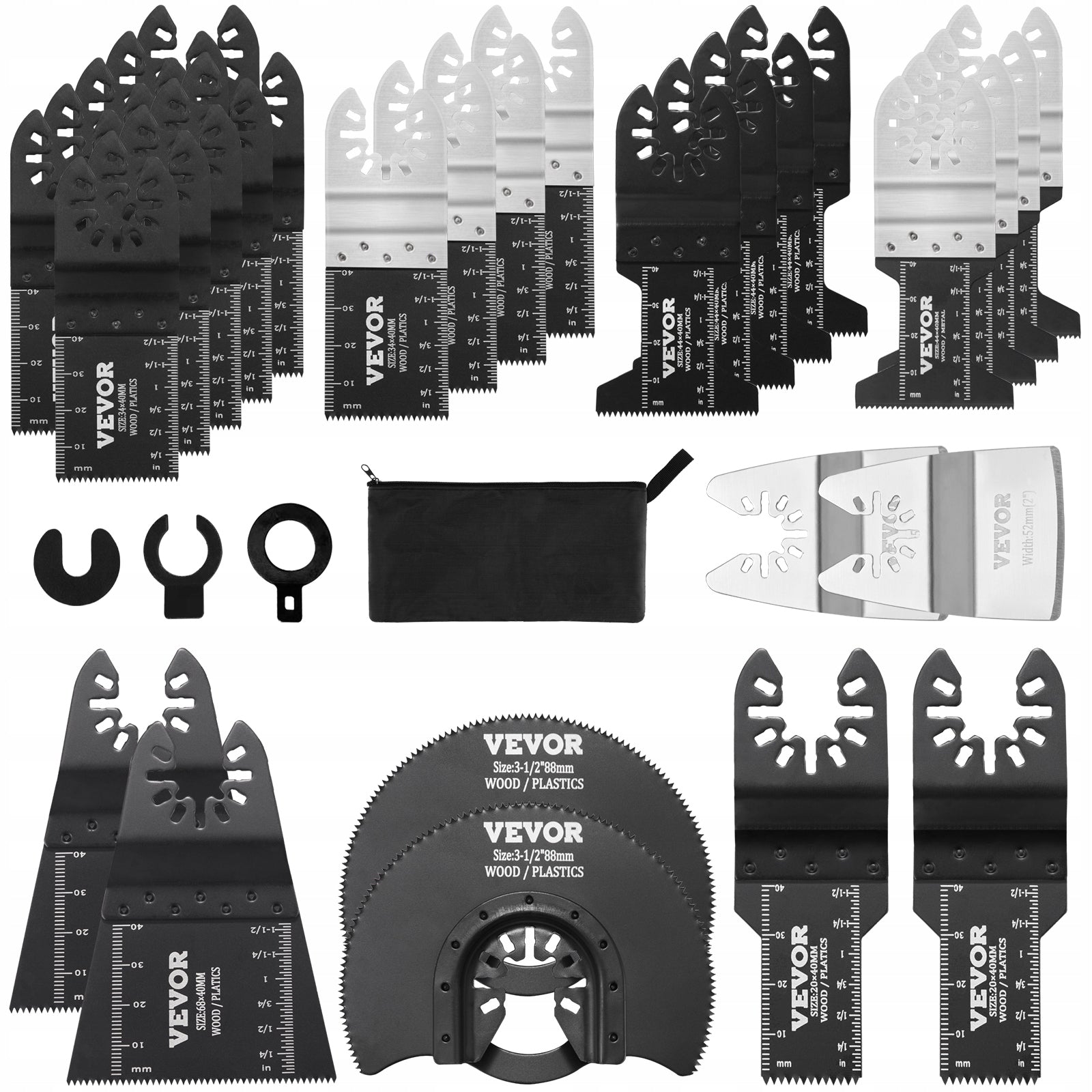 VEVOR Tool Saw Blades 30PCS 8 Types Quick Replace Interface