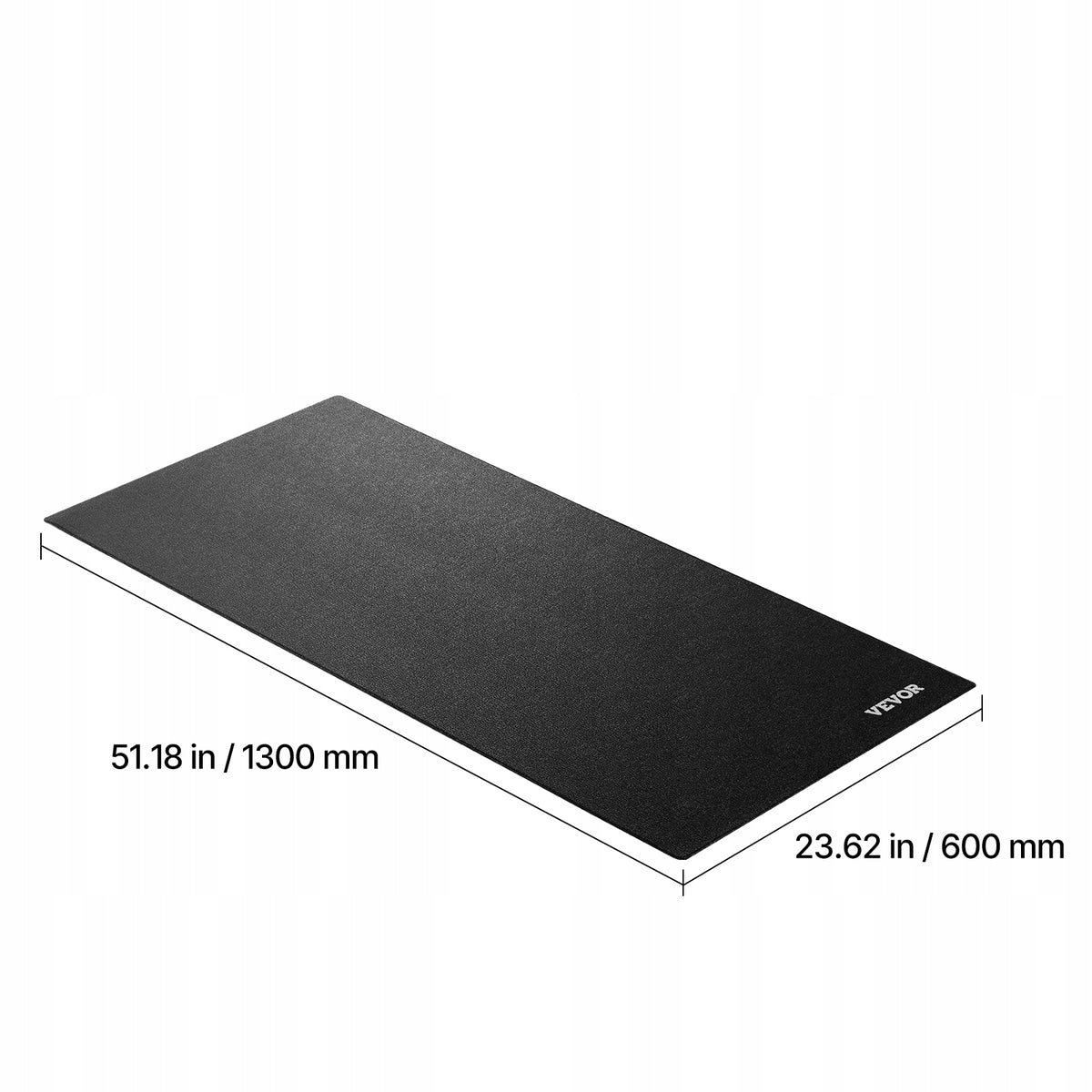 VEVOR Treadmill Mat Black 60x130CM 4MM PVC For Gym Use Brand Vevor