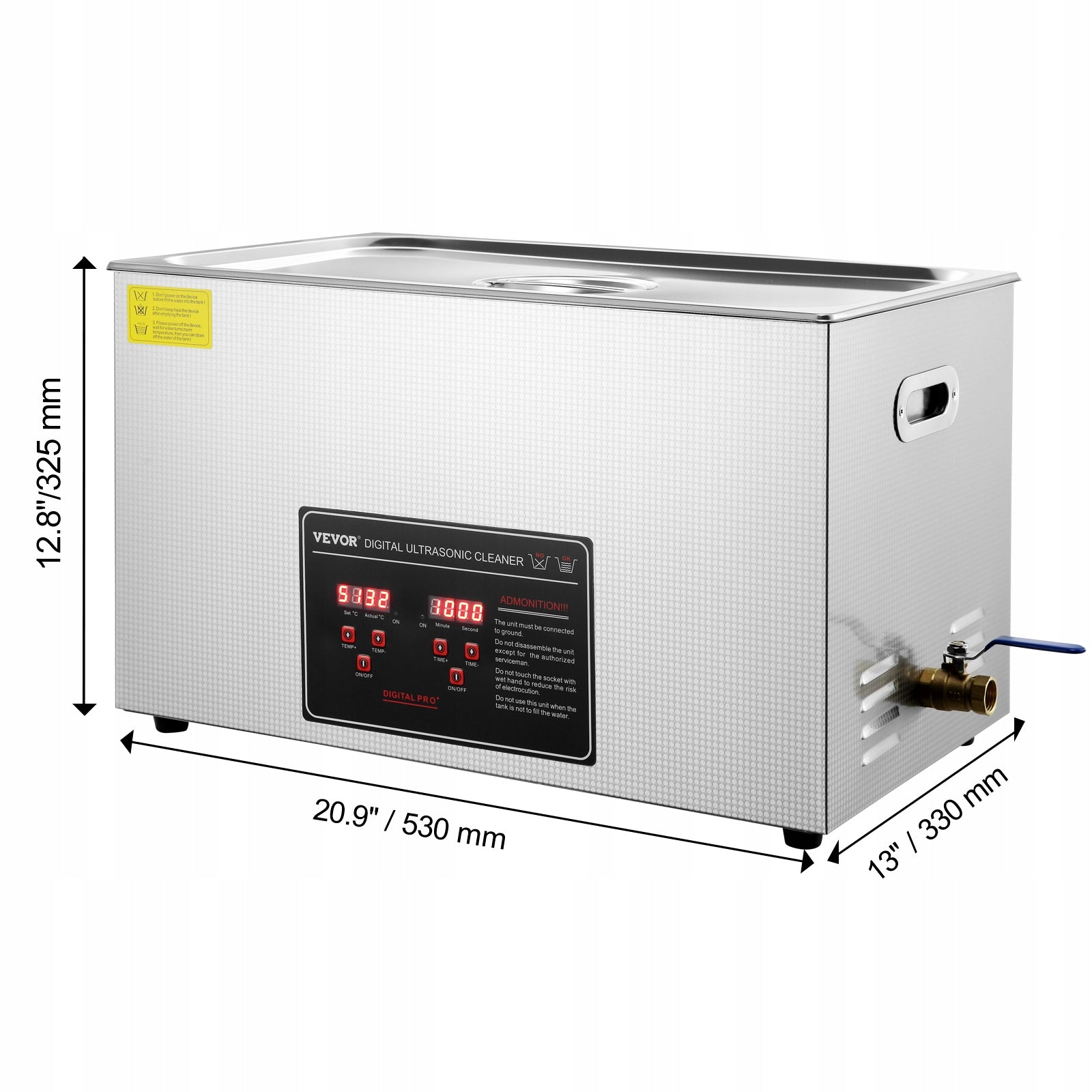 VEVOR Ultrasonic Cleaner 600W 30L With Digital Display 0-30Min Manufacturer code 30LSXQXJ