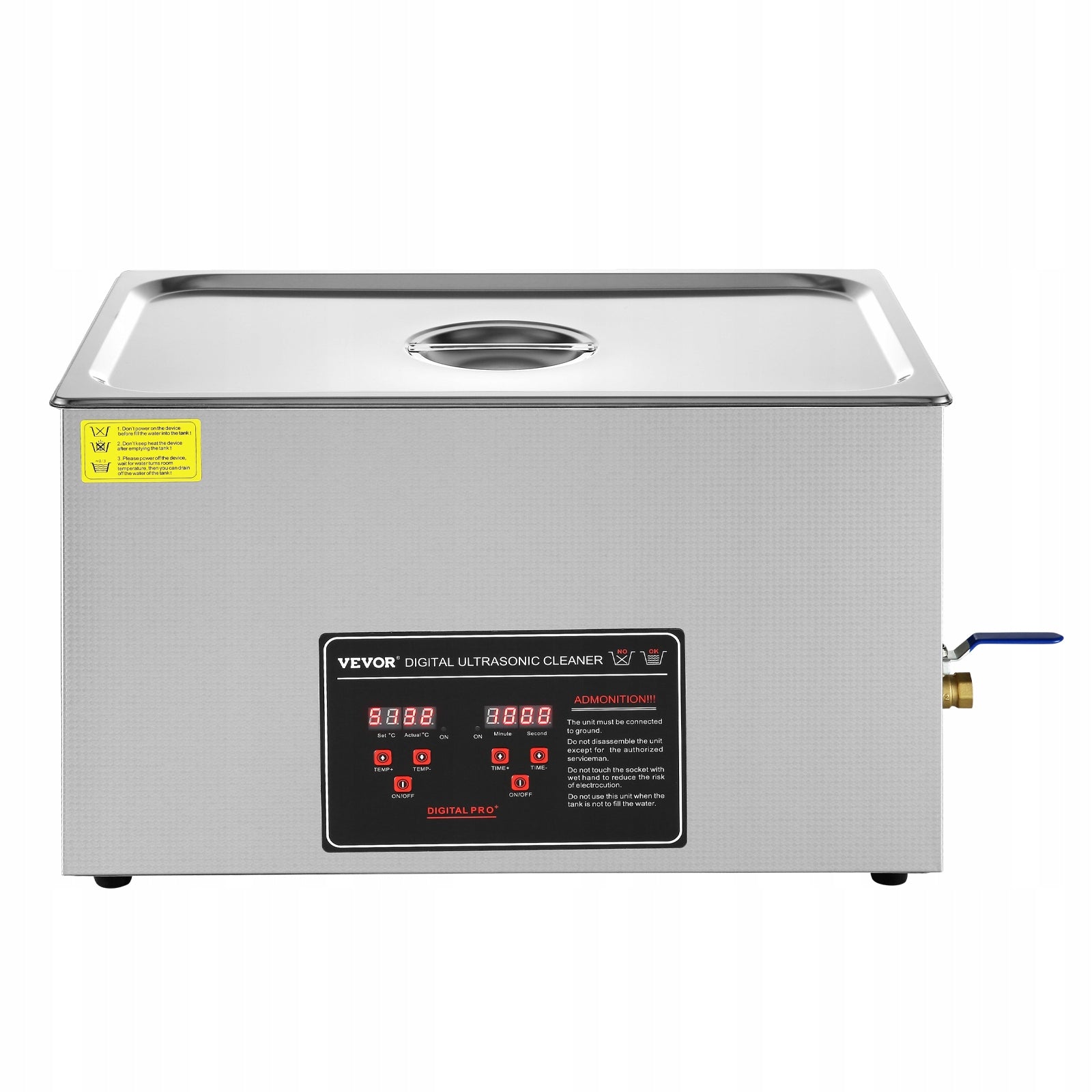 VEVOR Ultrasonic Cleaner 600W 30L With Digital Display 0-30Min