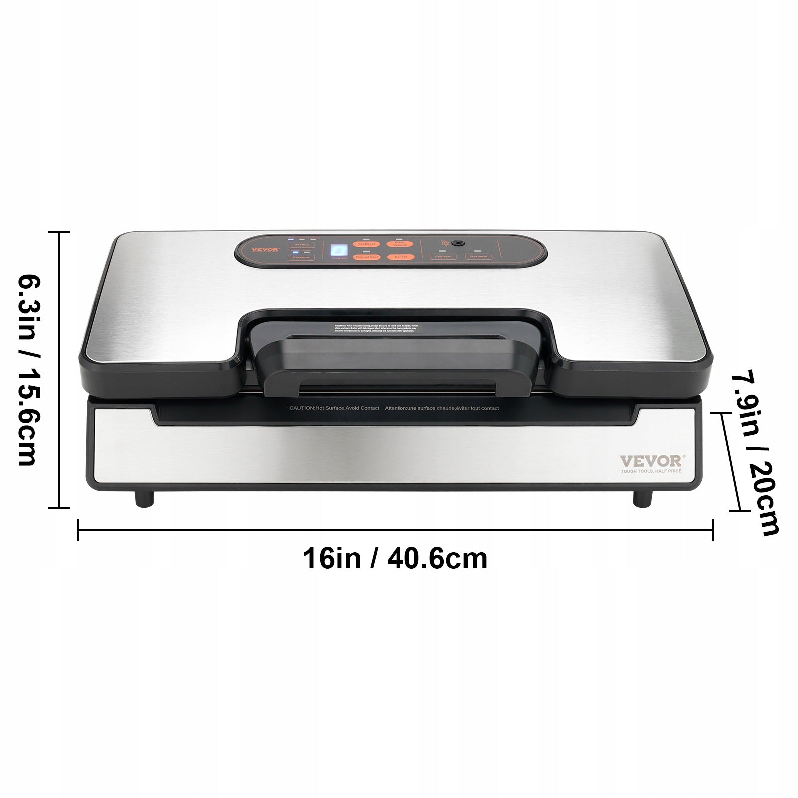 VEVOR Vacuum Welding Machine 130W 90 Kpa For Dry or Moist Food Manufacturer code SYJZKFKJTSSB35K