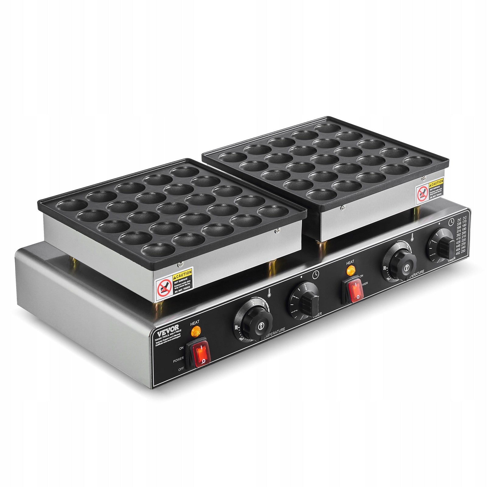 VEVOR Waffle Iron 1800W Dorayaki With Anti-Adhesion Coating Manufacturer code SBJNP-543-50X000