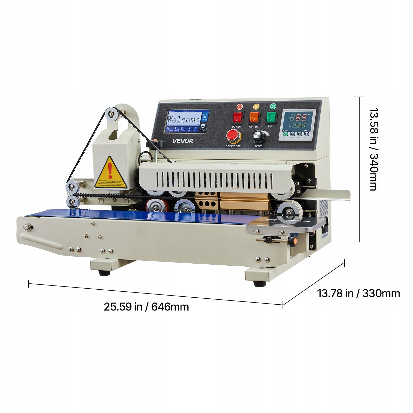 VEVOR Welding Machine Weld Width 6-12MM 600W With Inkjet Printing EAN (GTIN) 197988168614