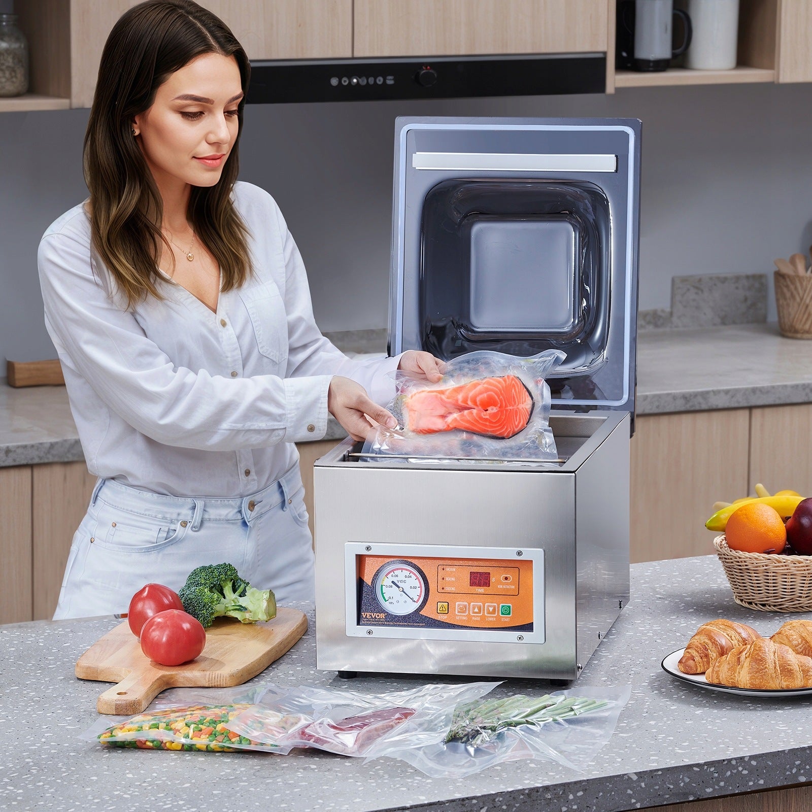 VEVOR Zgrzewarka Próżniowa Komorowa 260W Z Długością Zgrzewania 260mm Brand Vevor