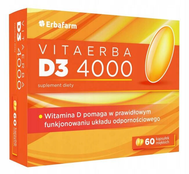 VIAERBA VITAMIN D3 4000 IU, 60 tabl./ IMMUNITY, HEALTHY BONES AND TEETH Medical device no