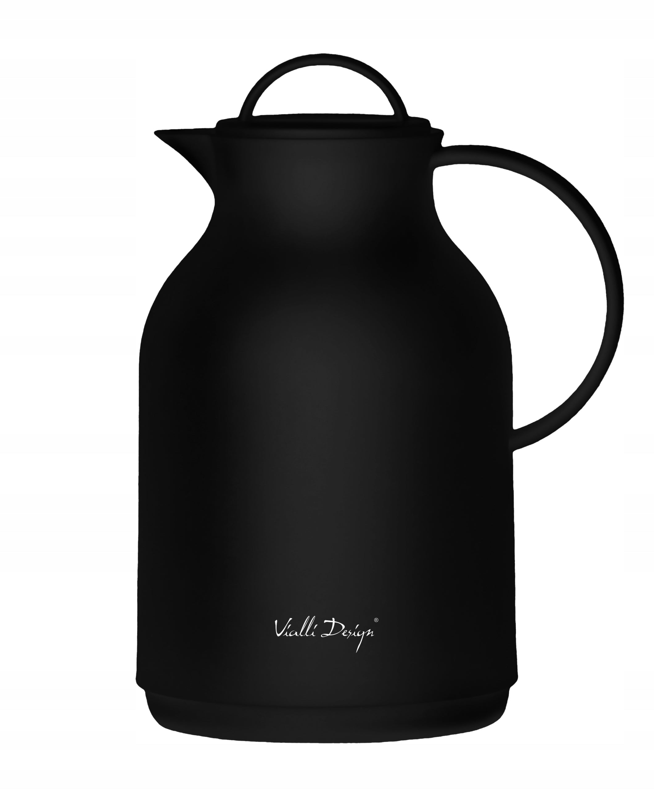 VIALLI THERMOS THERMAL POT GLASS TEA CARTRIDGE AMO BLACK 1L