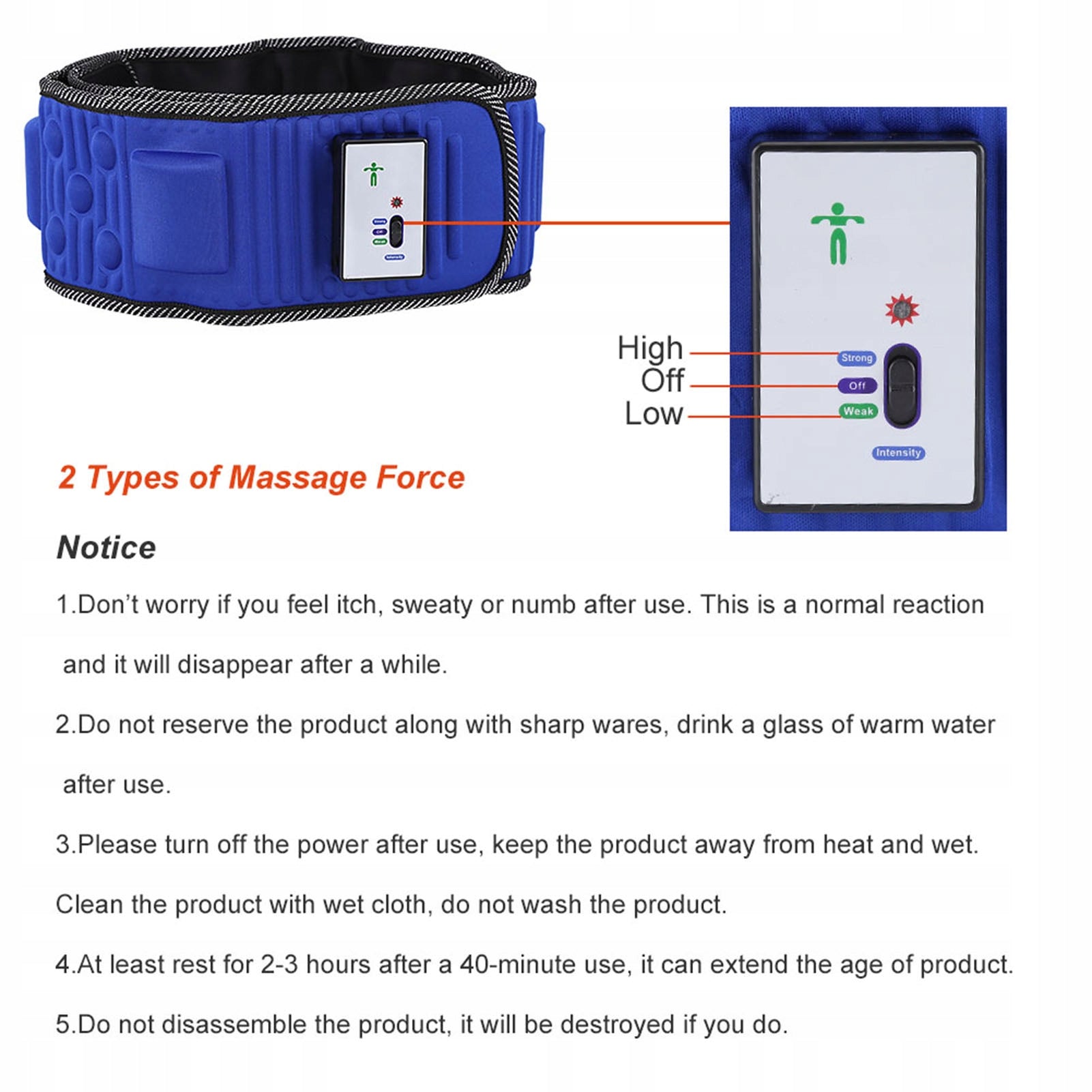 VIBRATING BELT SLIMMING MASSAGER Model JM06