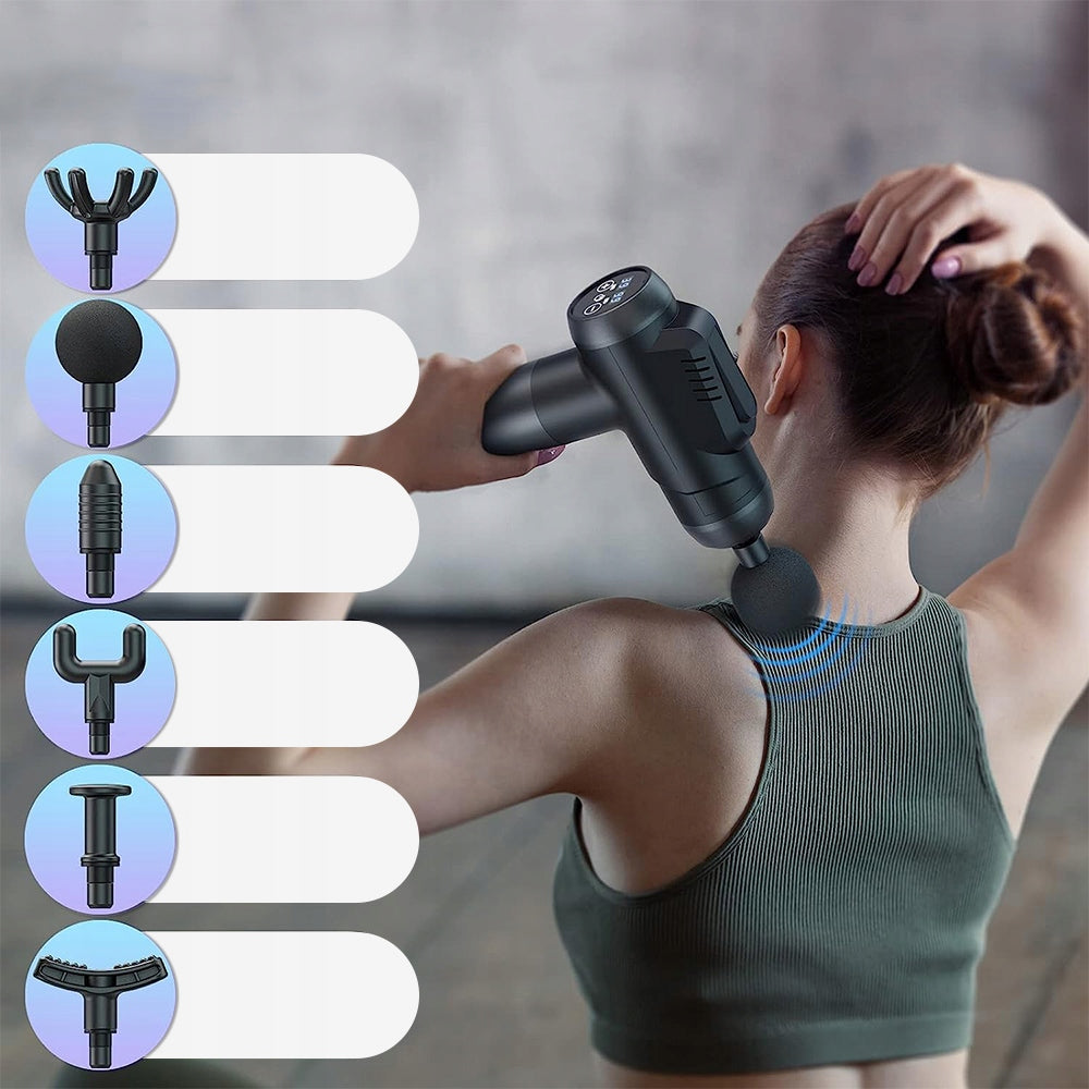 VIBRATION MASSAGE GUN MASSAGER SET MASSAGE GUN FOR BODY+6TIPS Brand no brand