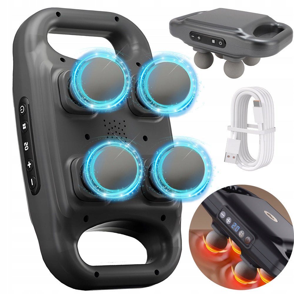 VIBRATION MASSAGER 4 HEADS PAIN RELIEF CELLULITE SPINE GIFT