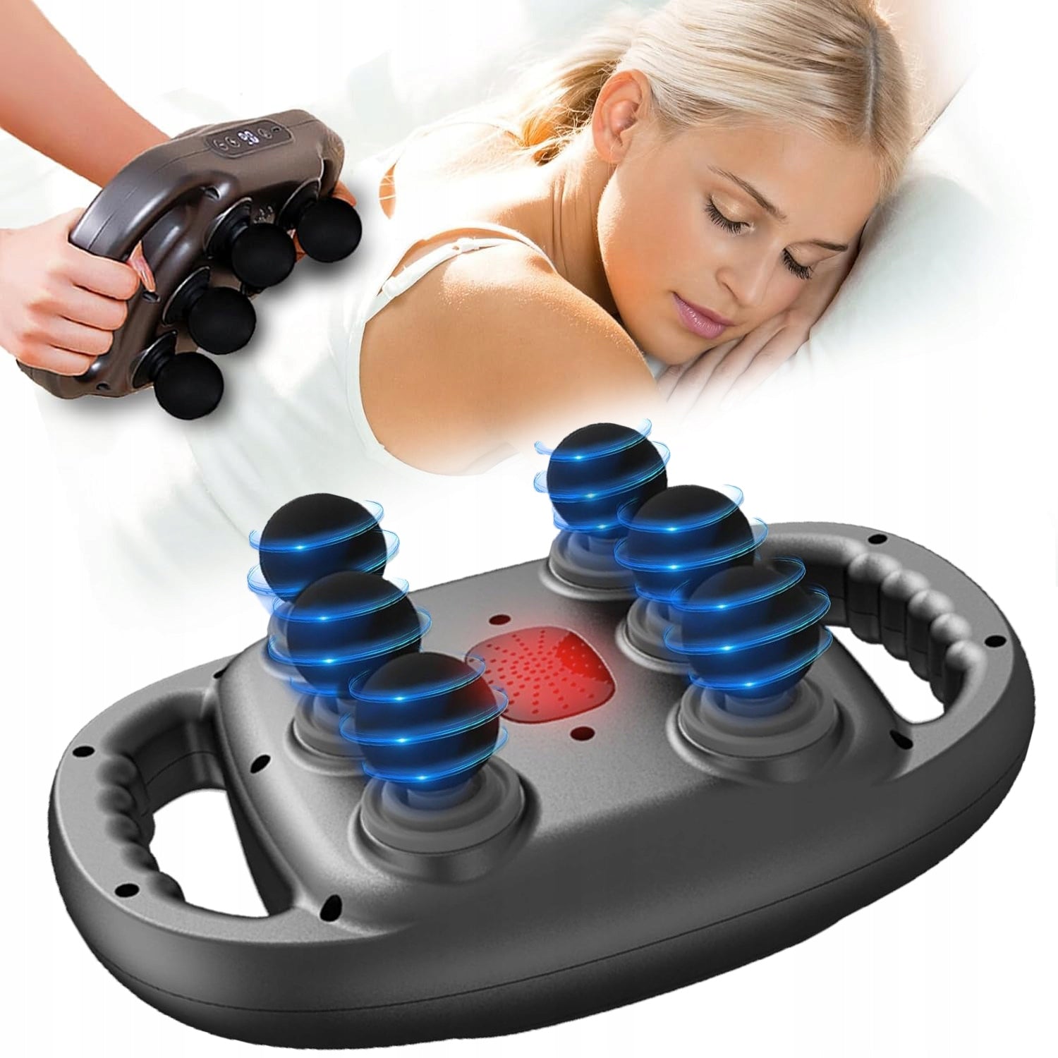 VIBRATION MASSAGER FOR BODY BACK MASSAGE GUN 6 HEADS