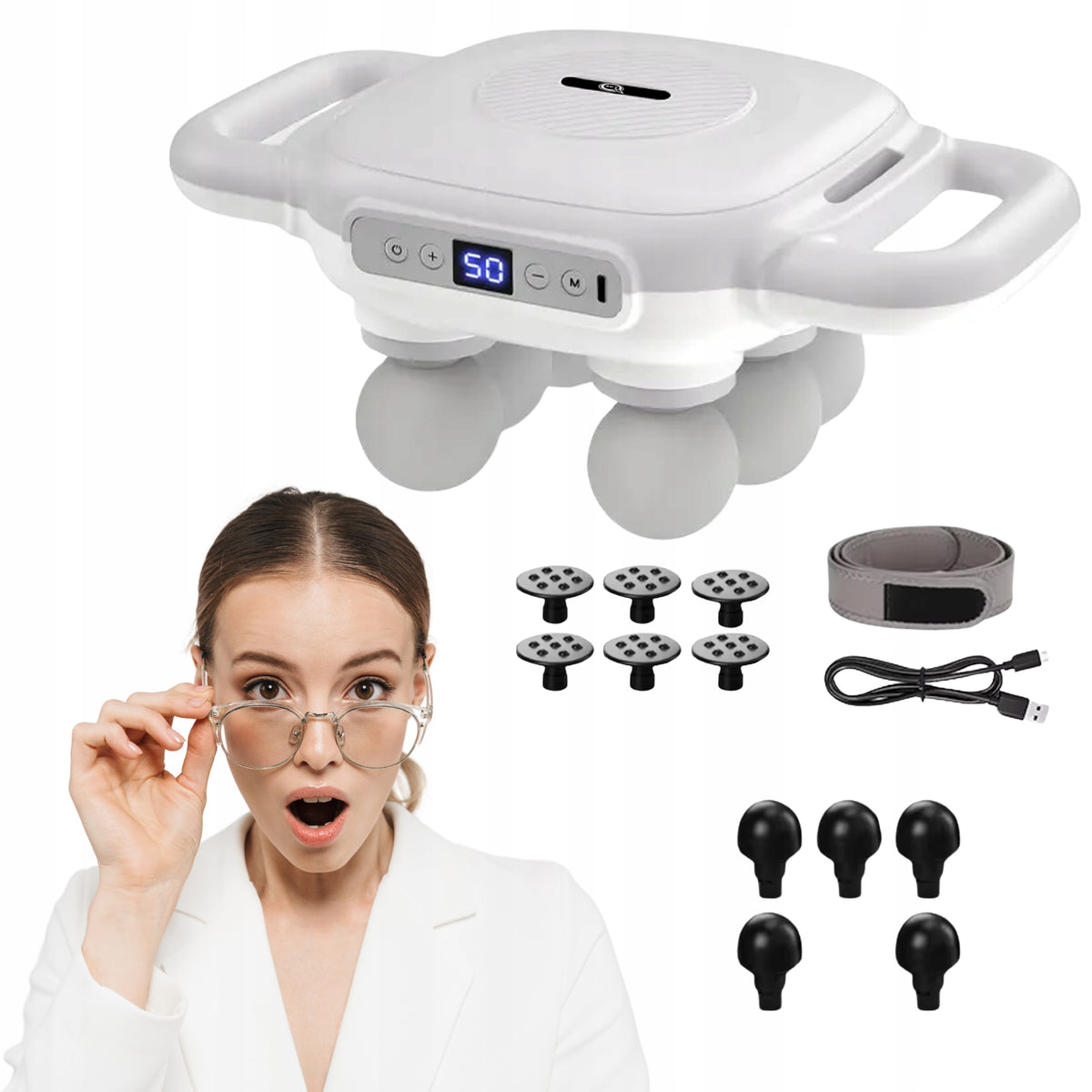 VIBRATION MASSAGER FOR THE BODY UP TO 6 HEADS SLIMMING CELLULITE INTENSE Packaging status original