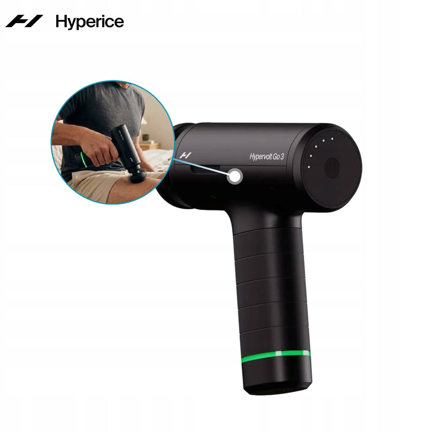 VIBRATION MASSAGER MANUAL MASSAGE GUN HYPERVOLT GO 3 HYPERICE Manufacturer code 55300-001-00
