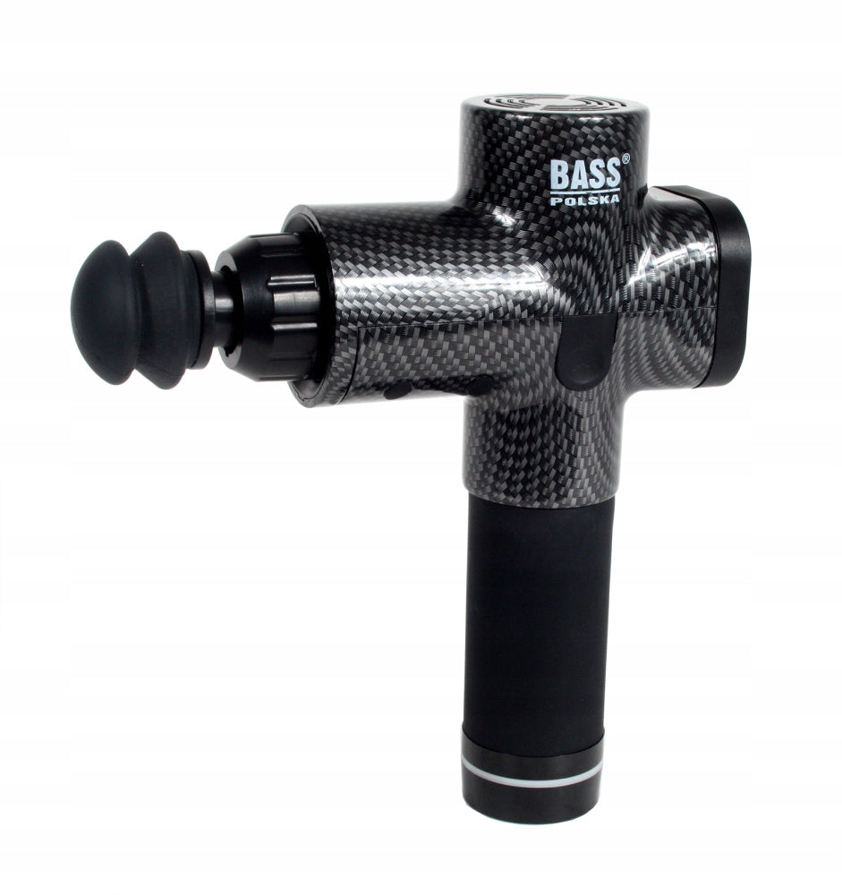 VIBRATION MASSAGER MASSAGE GUN 6 HEADS BASS Poland Color black