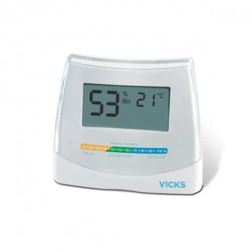 VICKS 2IN1 HYGROMETER AND ELECTRONIC THERMOMETER FOR MOISTURE AND TEMP MEASUREMENT Medical device no