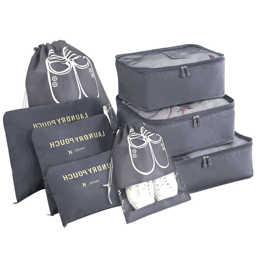 VICLOON SUITCASE ORGANIZERS 8 ELEMENTS GREY PACKING CUBES