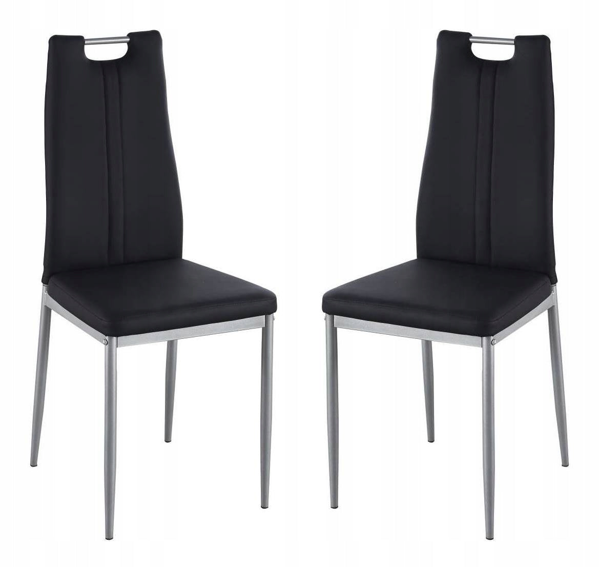 VICTOR Chair Black Upholstered Steel Frame Loft Elegant Packaging status original