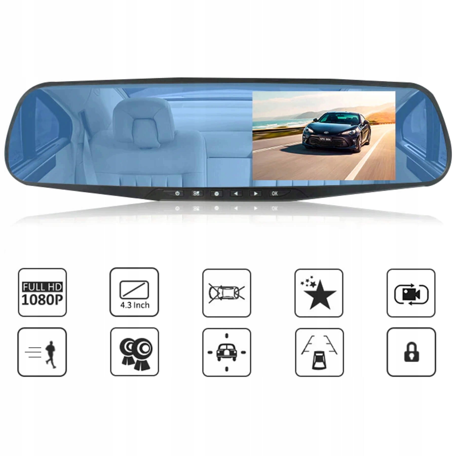VIDEO CAMERA DRIVING RECORDER IN THE REARVIEW MIRROR