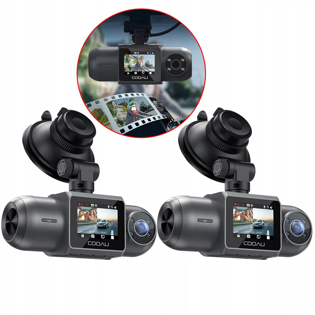 VIDEO CAR DVR PROFESSIONAL 4K WIFI GPS WITH REAR VIEW CAMERA x2