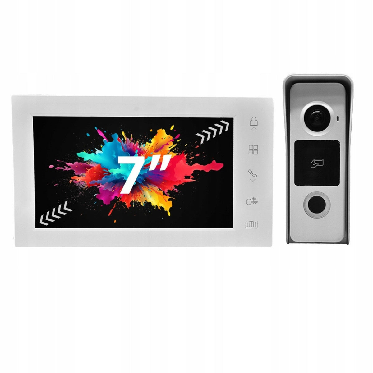 VIDEO INTERCOM WHITE DVS 2 wire WIRED 7" RFID IP65 GATE